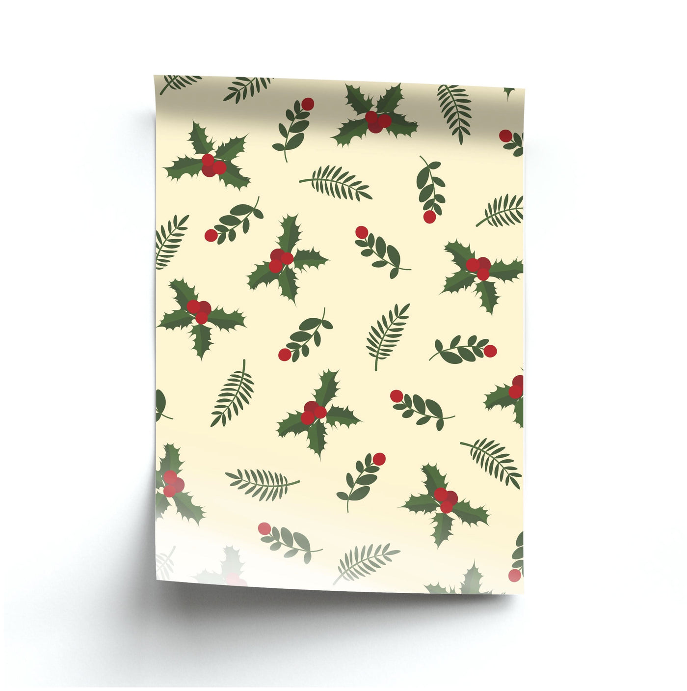 Holly Green Pattern Poster