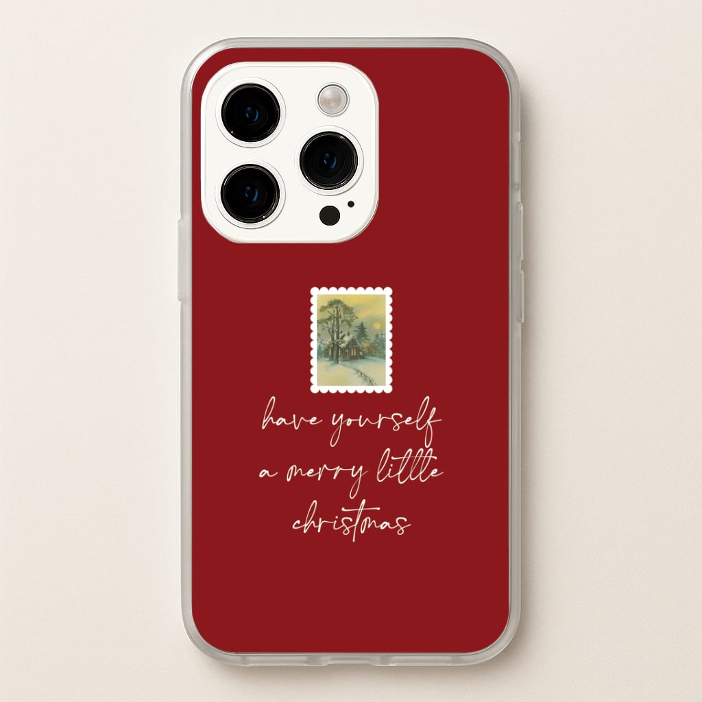 A Merry Little Christmas Stamp iPhone 15 Pro Case