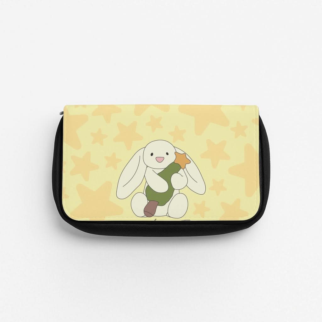 Christmas Bunny Stars Plush Pencil Case