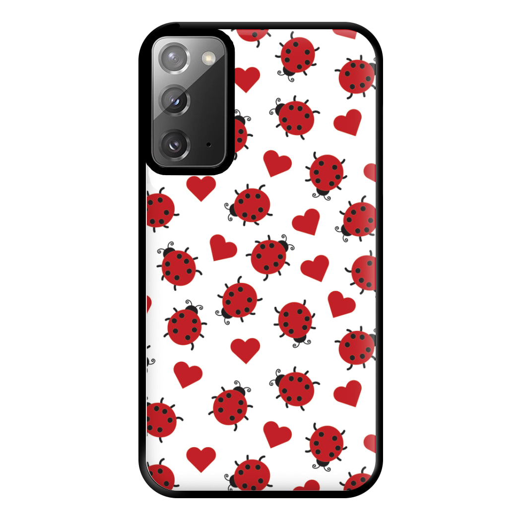 Ladybugs And Hearts Pattern Galaxy Note 20 Case