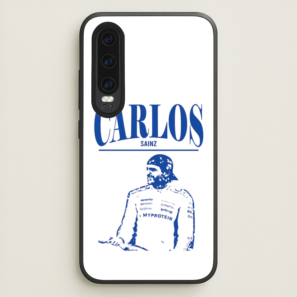 Carlos White And Blue Huawei P30 Case