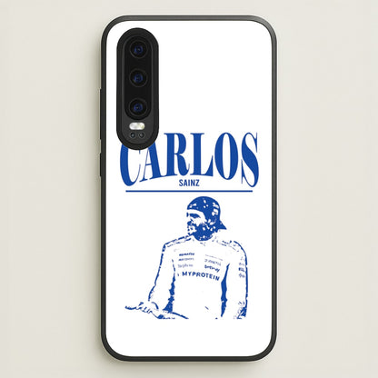 Carlos White And Blue Huawei P30 Case
