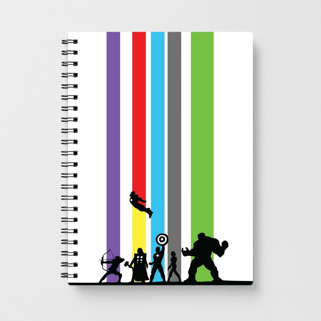 Superhero Team Silhouette Notebook