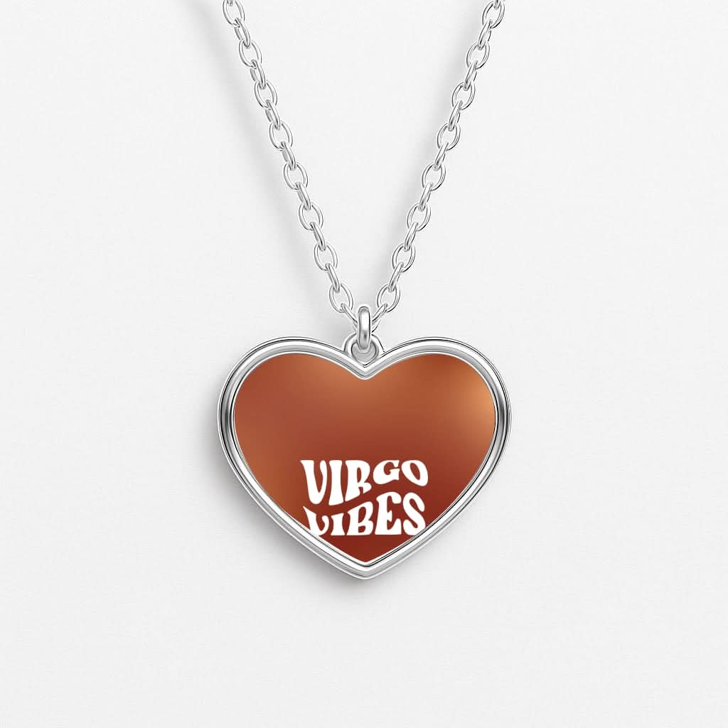 Virgo Vibes Gradient Zodiac Heart Necklace