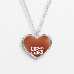 Virgo Vibes Gradient Zodiac Heart Necklace