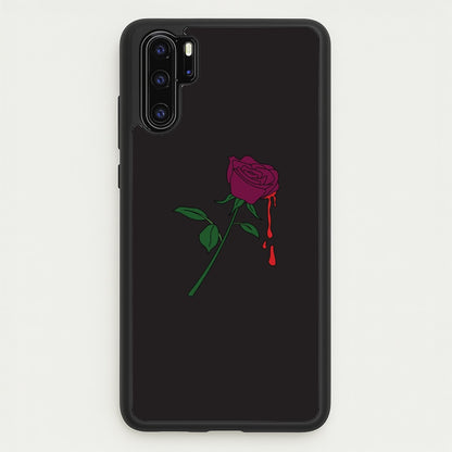 Dark Pink Rose Huawei P30 Pro Case