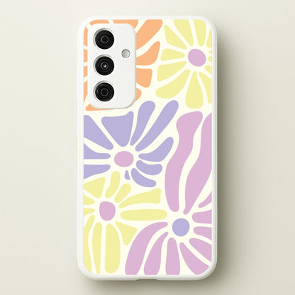 Pastel Abstract Flowers Galaxy A15 Case