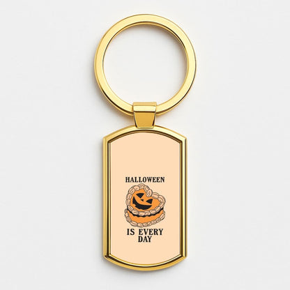 Halloween Is Every Day Gold Keyring
