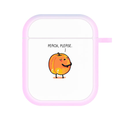 Peach, Please - Funny Pun AirPods Case