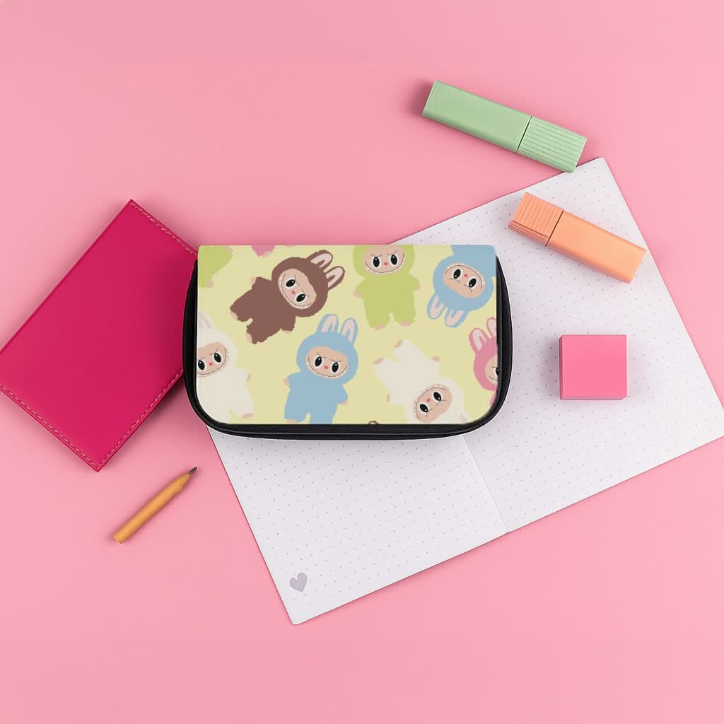 Colourful Little Monsters Pattern Pencil Case