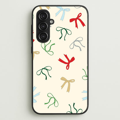 Coquette Christmas Bows Pattern Galaxy S23FE Case