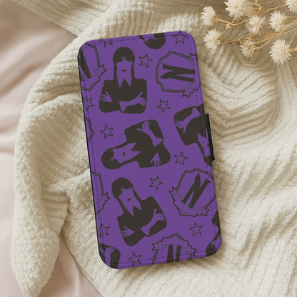 Wednesday Pattern Leather Phone Case