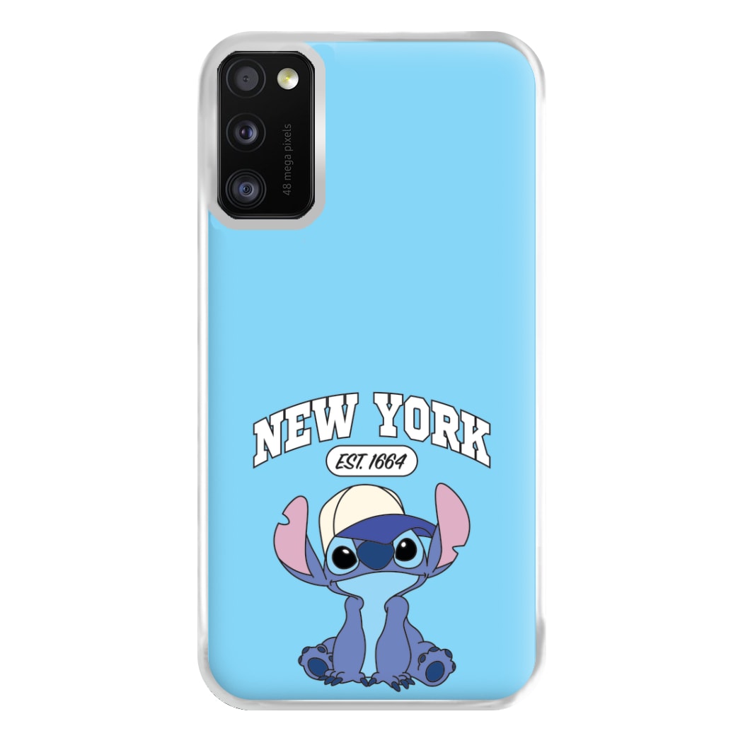 New York Blue Alien Galaxy A41 Case