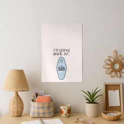 I'm Going Back To 505 Keyring Art Print
