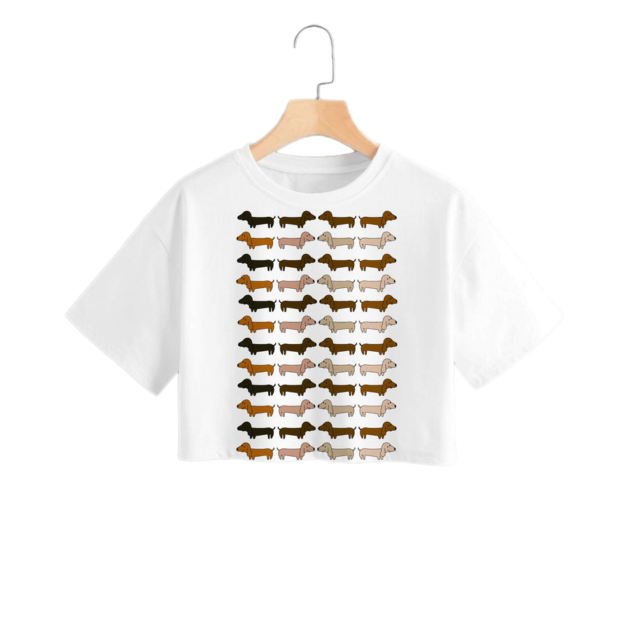 Collage - Dachshunds Crop Top