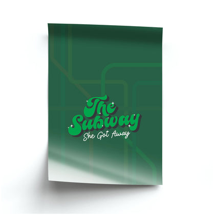 Subway Green Poster