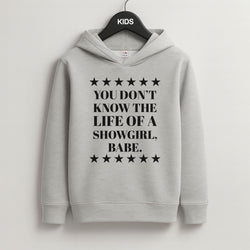 You Don't Know Babe  Grey Kids Hoodie
