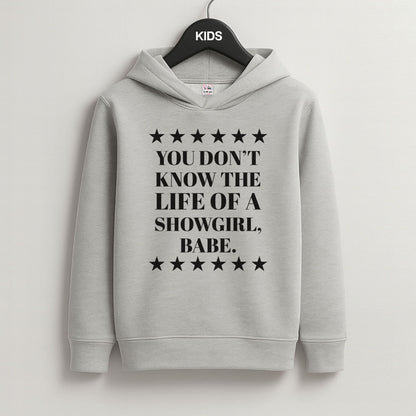 You Don't Know Babe  Grey Kids Hoodie