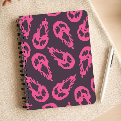 Trippy Ghost Face Pattern Notepad