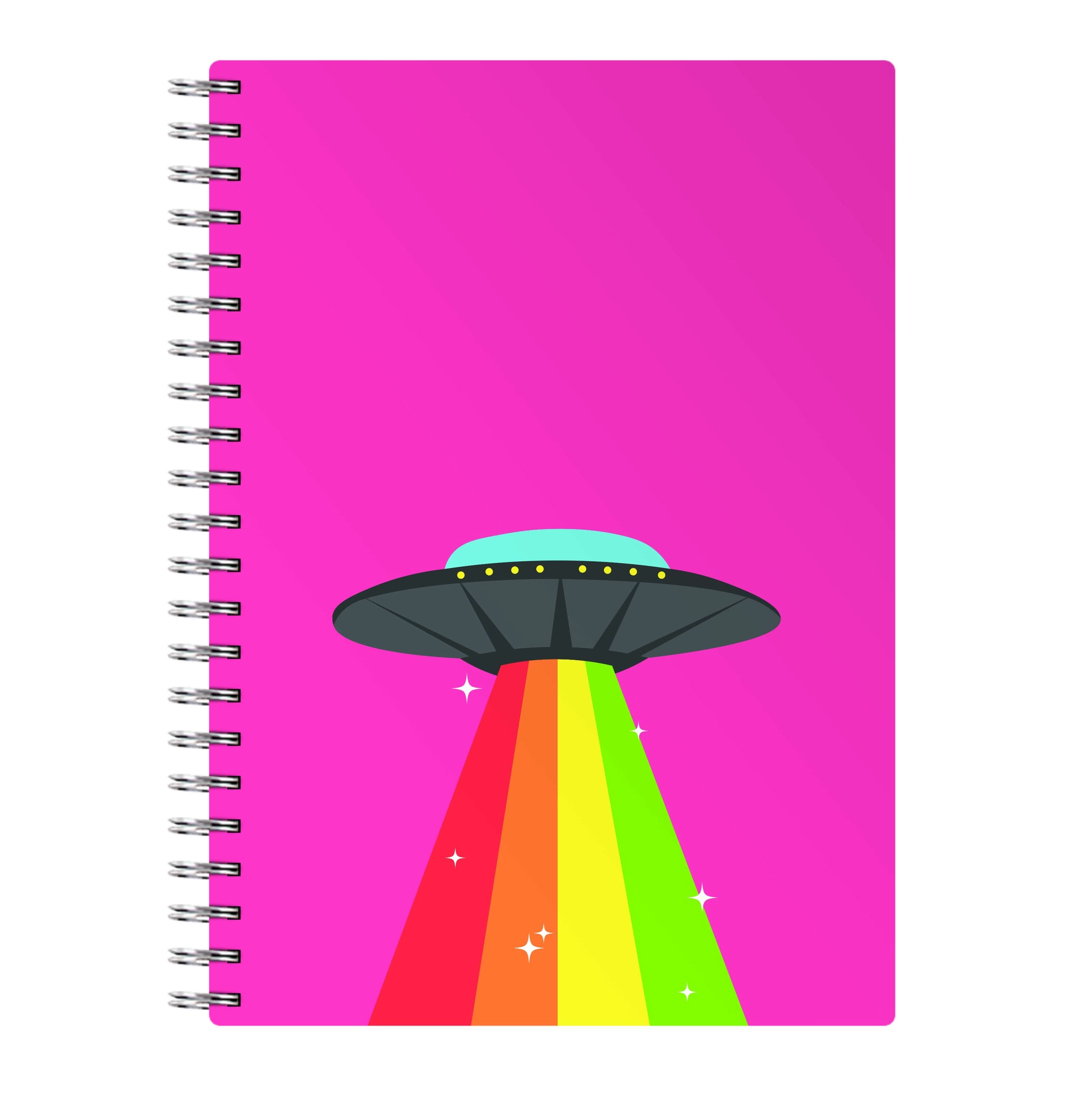Rainbow Alien Spaceship Notebook