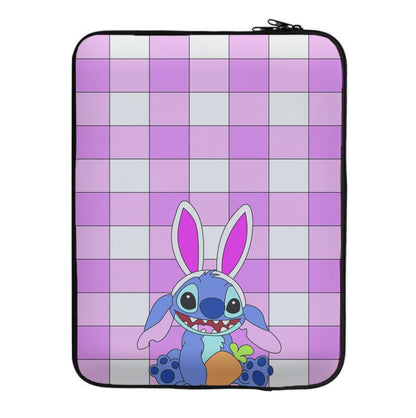 Easter Bunny Blue Alien Laptop Sleeve