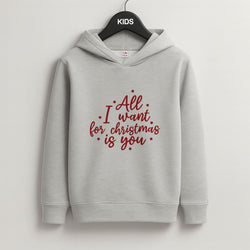 All I Want For Christmas Is You Stars Grey Kids Hoodie