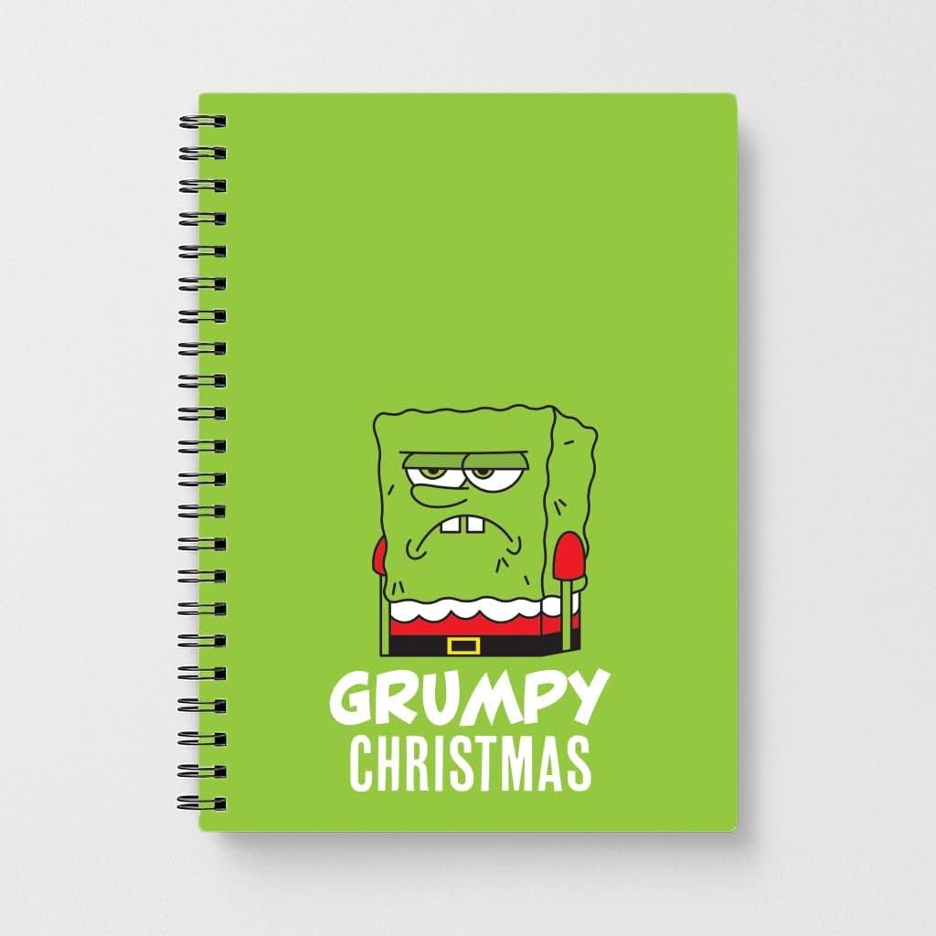 Grumpy Christmas Cartoon Sponge Notebook