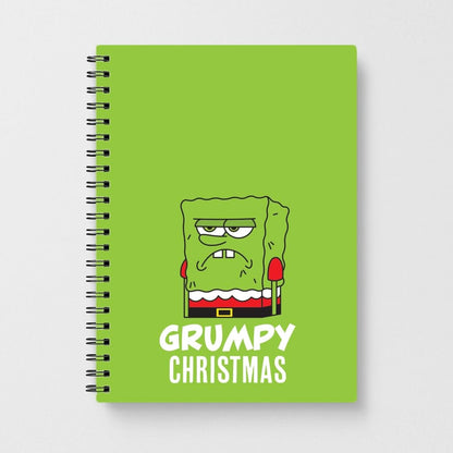Grumpy Christmas Cartoon Sponge Notebook