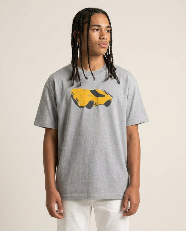 Dominus - Rocket League T-Shirt — Grey Front, worn
