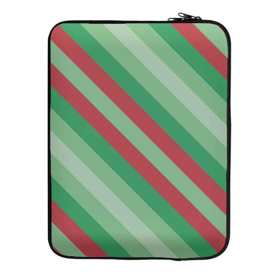 Wrapping Paper Green Pattern Laptop Sleeve