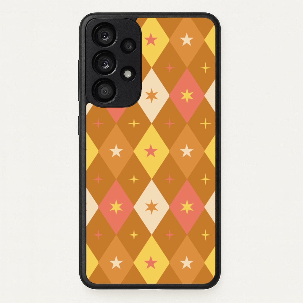 Retro Christmas Argyle Pattern Galaxy A53 Case