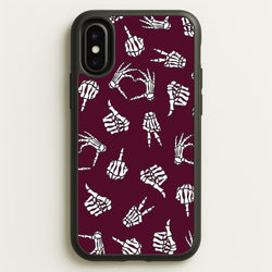 Skeleton Hands Pattern iPhone X / XS Case