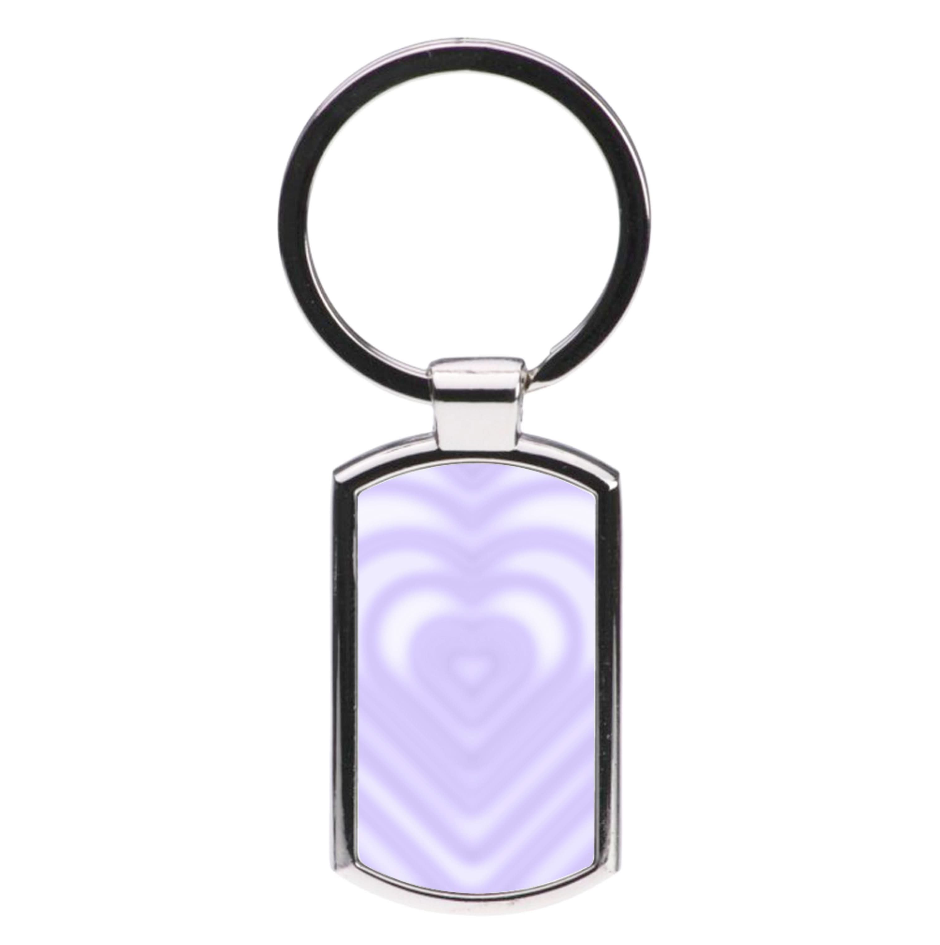 Drippy Love Heart Purple Luxury Keyring