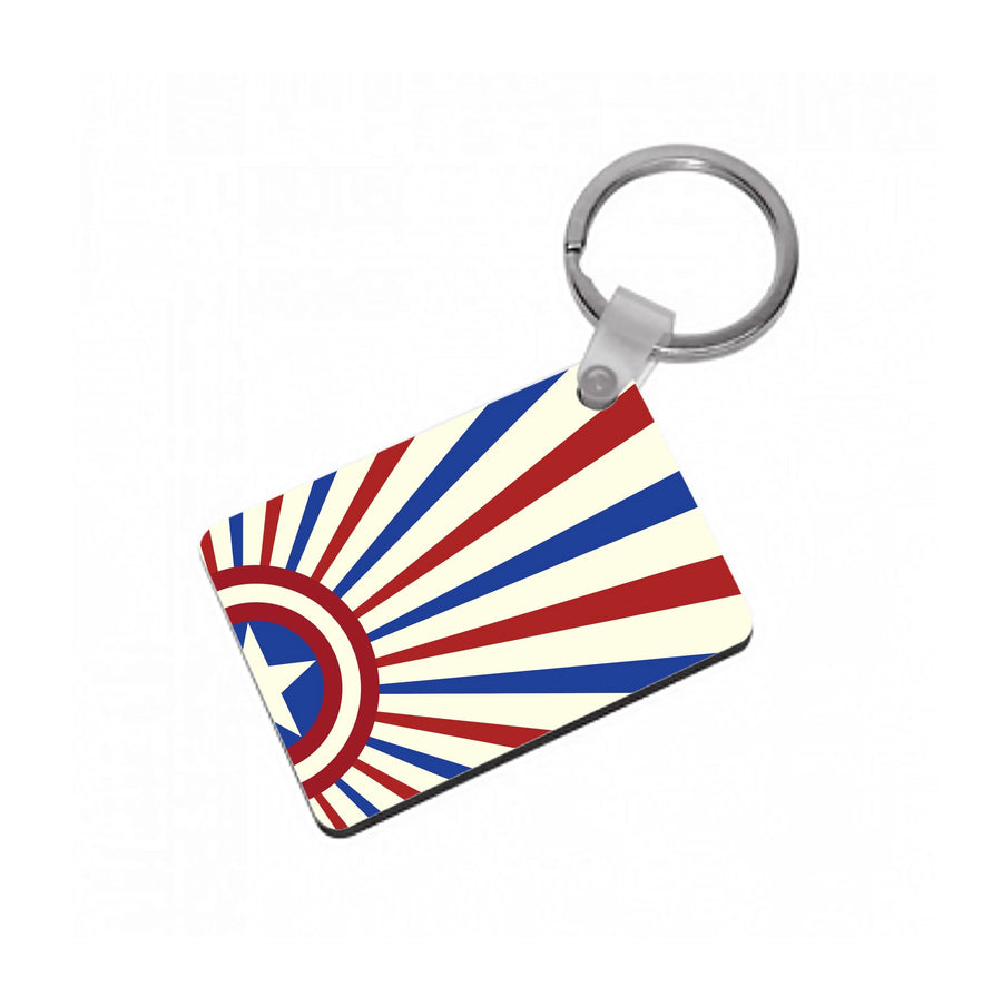 Shield And Stripes Keyring