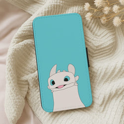 White Fury Dragon Leather Phone Case