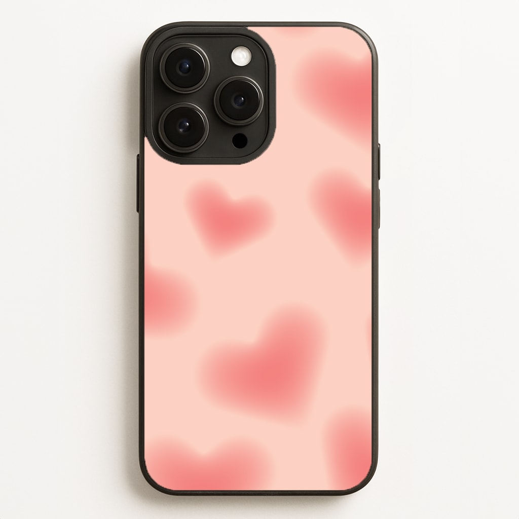 Gradient Red Hearts Pattern Phone Case for iPhone, Samsung Galaxy and Google Pixel