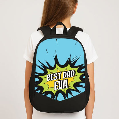 Comic Book Best Dad Eva School Bag