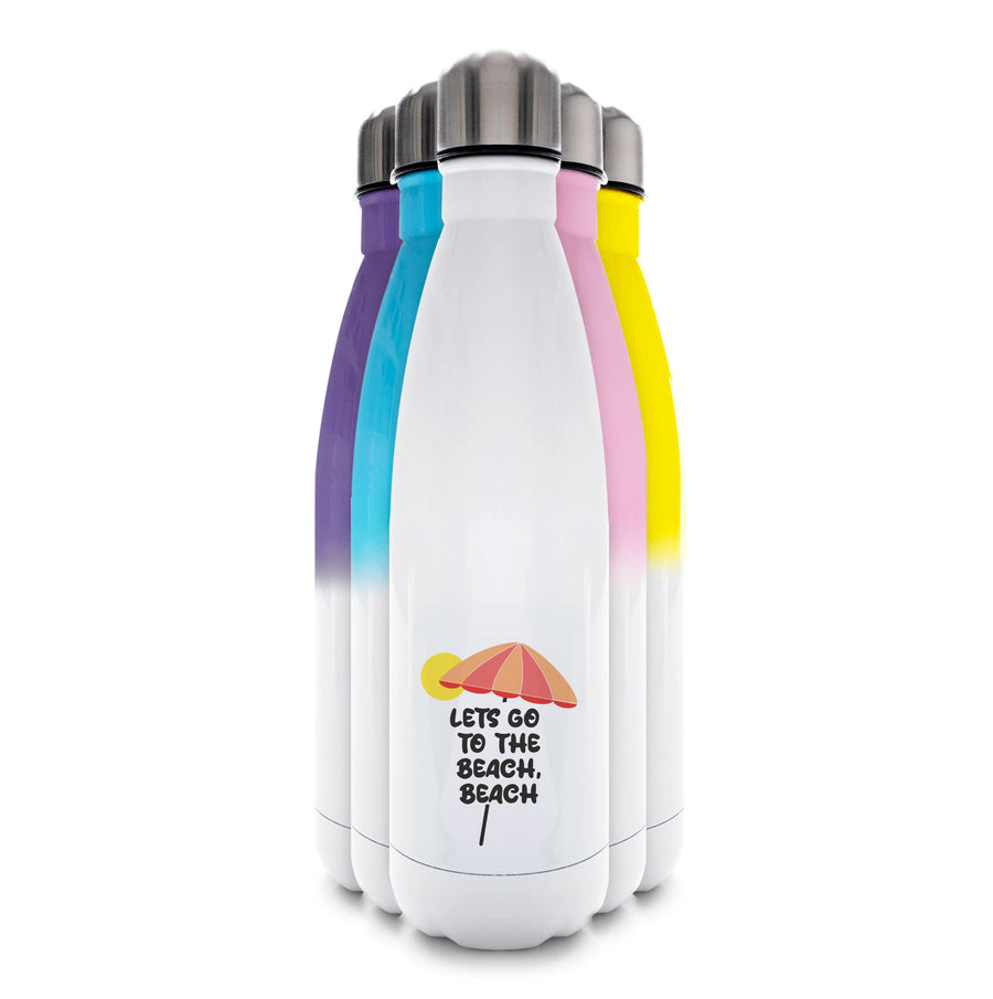 Lets Go To The Beach - Summer Quotes Water Bottle