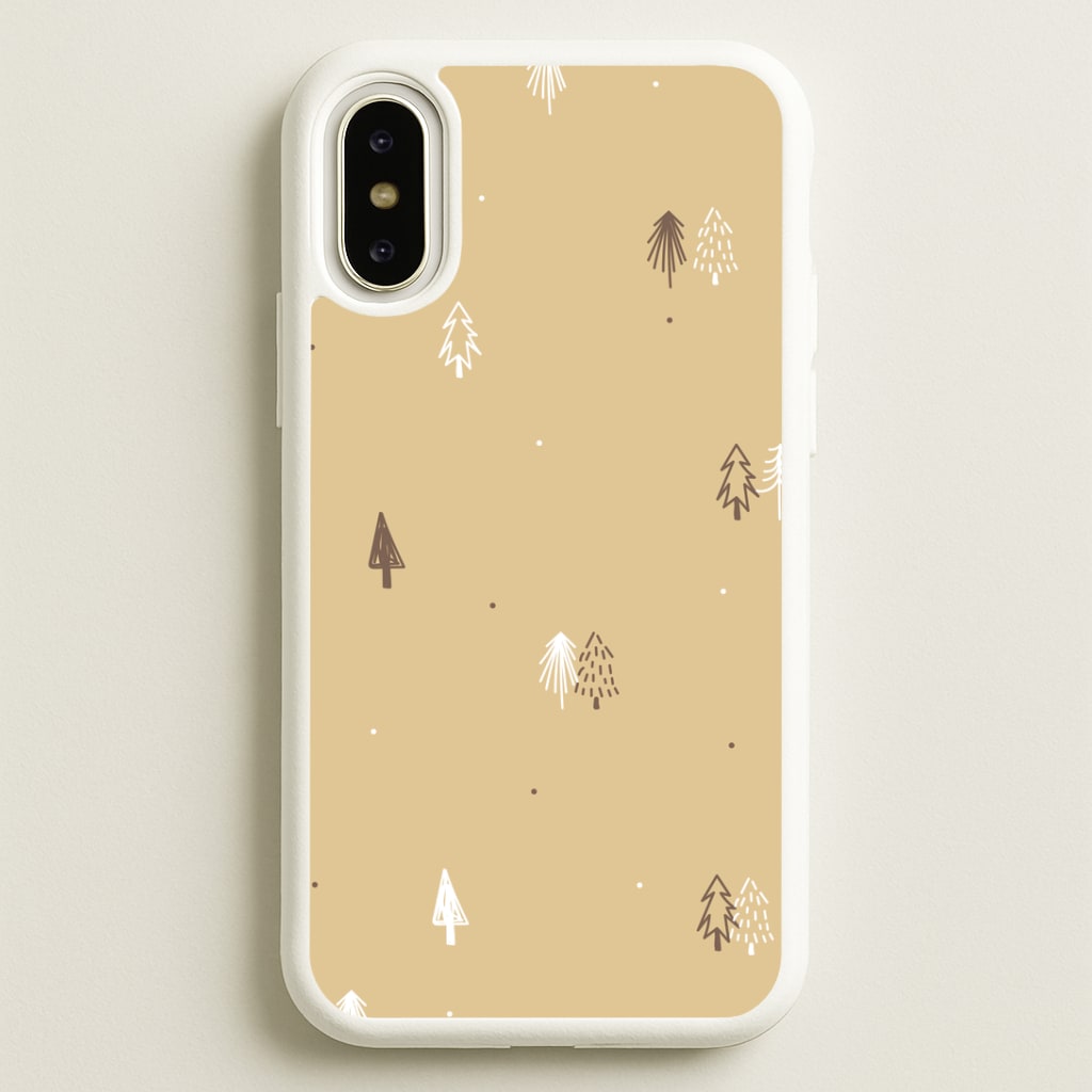 Minimal Christmas Trees Pattern iPhone X / XS Case