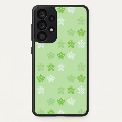 Green Slowflakes Christmas Pattern Galaxy A33 Case