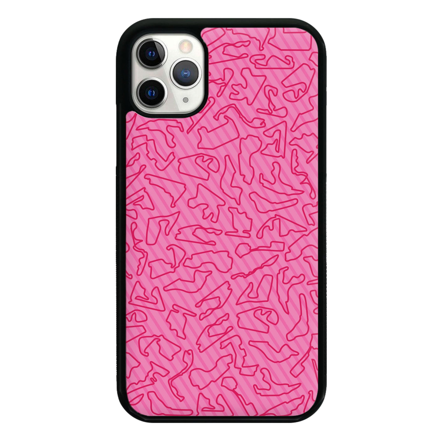 Track Outlines Pink Phone Case