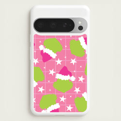 Pink Green Creature Xmas Pattern Google Pixel 9 Pro XL Case