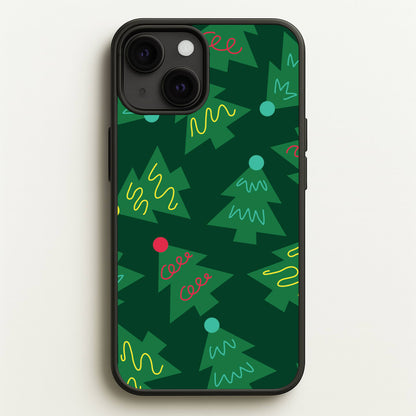 Abstract Christmas Trees Pattern iPhone 13 Case