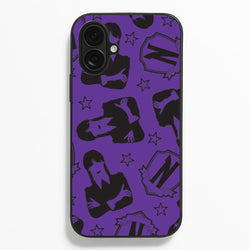 Wednesday Pattern iPhone 16 Plus Case