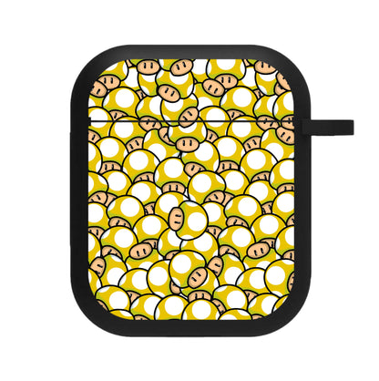 Mushroom Pattern - Yellow AirPods Case