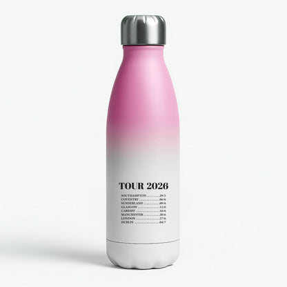 Band Tour 2026 Pink Water Bottle