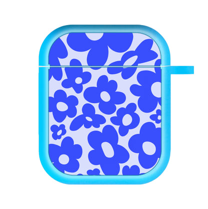 Blue Flowers - Trippy Patterns AirPods Case