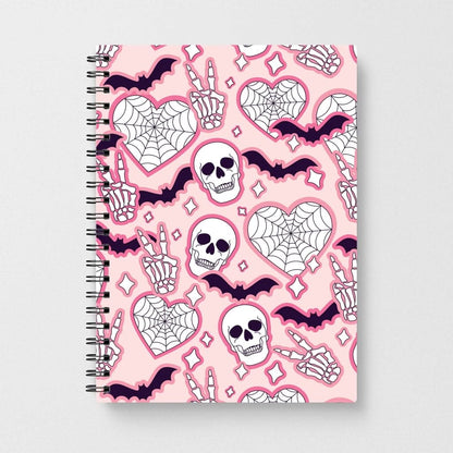 Cute Halloween Stickers Pattern Notebook