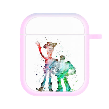 Watercolour Woody & Buzz A Story of Toys Fairytale AirPods Case