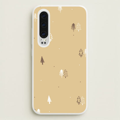 Minimal Christmas Trees Pattern Huawei P30 Case